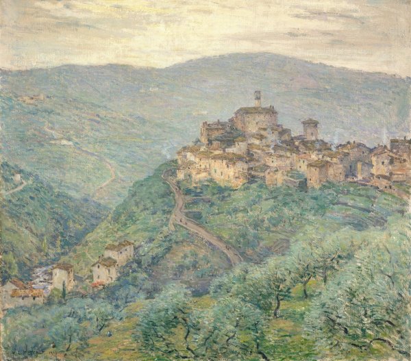 Pelago-Tuscany   by Willard Leroy Metcalf - Hand-Painted Oil Painting Reproduction