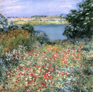 Poppy Garden by Willard Leroy Metcalf Oil Painting