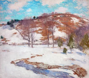 Snow in the Foothills by Willard Leroy Metcalf Oil Painting