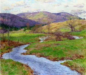 Swollen Brook No. 2 by Willard Leroy Metcalf - Oil Painting Reproduction