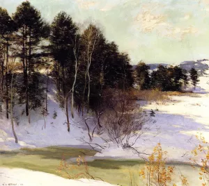 Thawing Brook by Willard Leroy Metcalf - Oil Painting Reproduction