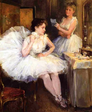 The Ballet Dancers also known as The Dressing Room painting by Willard Leroy Metcalf