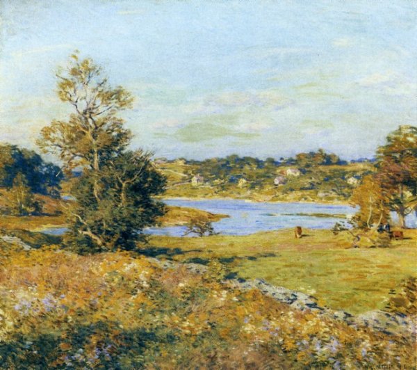 The Breath of Autumn Waterford, Connecticut by Willard Leroy Metcalf - Hand-Painted Oil Painting Reproduction