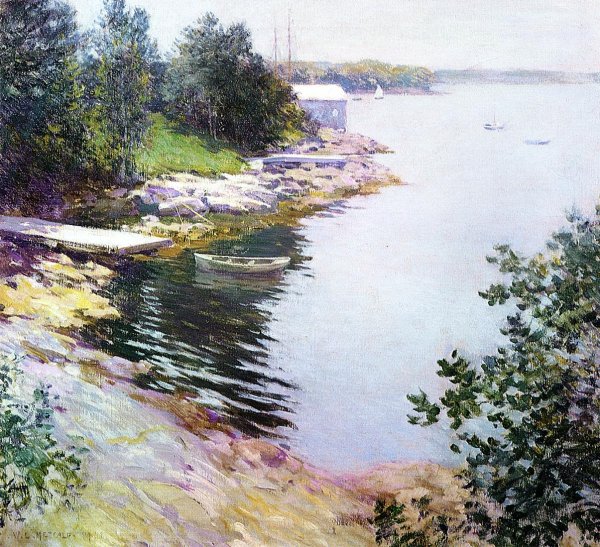 Main Product Photo of The Landing Place Painting by Willard Leroy Metcalf