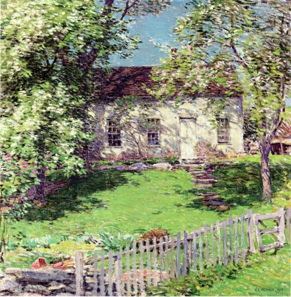 Main Product Photo of The Little White House Painting by Willard Leroy Metcalf