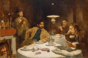 The Ten Cent Breakfast by Willard Leroy Metcalf Oil Painting