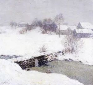 The White Mantle by Willard Leroy Metcalf - Oil Painting Reproduction