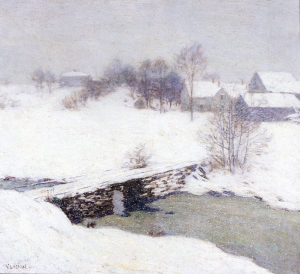 The White Mantle by Willard Leroy Metcalf - Hand-Painted Oil Painting Reproduction