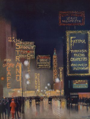 The curtain is up! by Willard Van Ornum Oil Painting