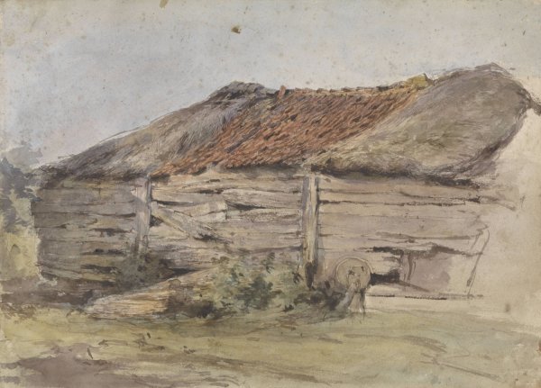 Oude schuur  by Willem Anthonie Van Deventer - Hand-Painted Oil Painting Reproduction