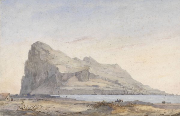 Rots van Gibraltar  by Willem Anthonie Van Deventer - Hand-Painted Oil Painting Reproduction