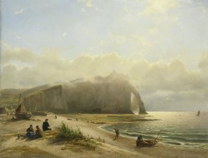 Seascape near the Coast by Willem Anthonie Van Deventer Oil Painting