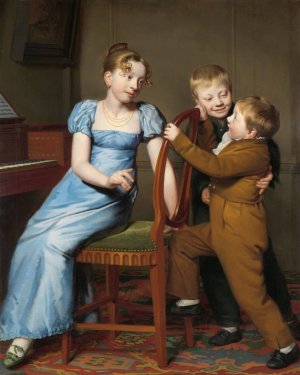 Piano Practice Interrupted by Willem Bartel Van Der Kooi Oil Painting
