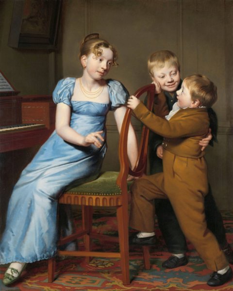 Main Product Photo of Piano Practice Interrupted  Painting by Willem Bartel Van Der Kooi