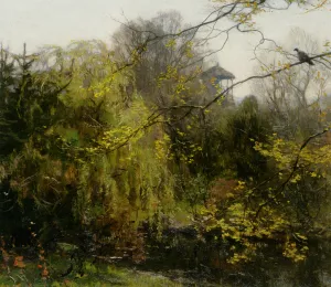 A View of a Park Oil painting by Willem Bastiaan Tholen