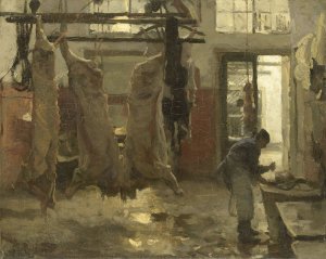 Het slachthuis by Willem Bastiaan Tholen Oil Painting