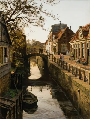 The Wegje With The Bleiswijkstraat Canal In Enkhuizen by Willem Bastiaan Tholen Oil Painting