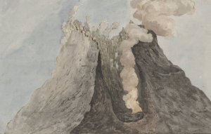 Binnenzijde van krater Etna by Willem Carel Dierkens Oil Painting