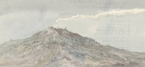 Gezicht op de Etna gezien vanuit het zuidwesten by Willem Carel Dierkens Oil Painting
