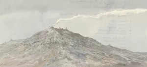 Gezicht op de Etna gezien vanuit het zuidwesten by Willem Carel Dierkens Oil Painting