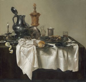 Banquet Piece with Mince Pie by Willem Claesz Heda Oil Painting