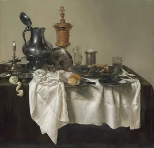 Banquet Piece with Mince Pie by Willem Claesz Heda Oil Painting