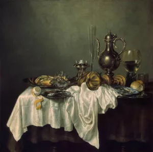 Breakfast of Crab by Willem Claesz Heda Oil Painting