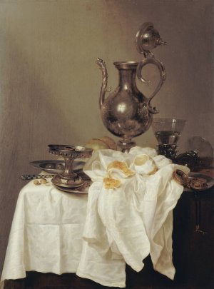 Nature morte a l'aiguiere by Willem Claesz Heda Oil Painting