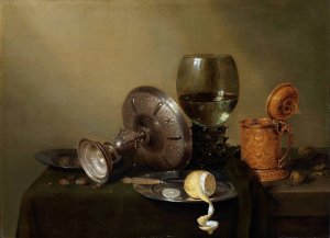 Still Life with a gilded Beer Tankard by Willem Claesz Heda Oil Painting