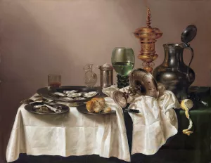 Still Life with a Gilt Cup by Willem Claesz Heda Oil Painting