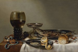 Still Life with a Roemer and Watch by Willem Claesz Heda Oil Painting