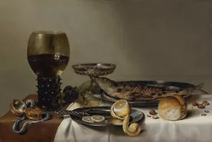 Still Life with a Roemer and Watch by Willem Claesz Heda Oil Painting