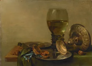 Still Life with a Silver Tazza by Willem Claesz Heda Oil Painting