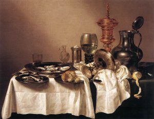 Still-Life with Gilt Goblet by Willem Claesz Heda Oil Painting