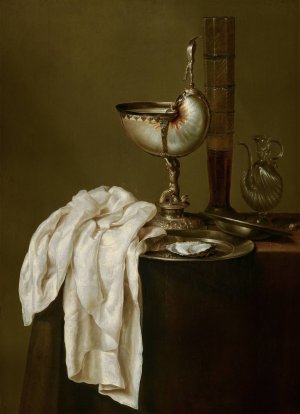 Still Life with Nautilus Cup by Willem Claesz Heda Oil Painting