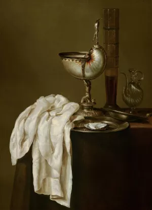Still Life with Nautilus Cup by Willem Claesz Heda Oil Painting