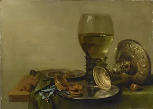 Still Life with Roemer and Silver Tazza by Willem Claesz Heda Oil Painting