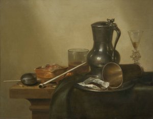 Tobacco Still Life by Willem Claesz Heda Oil Painting