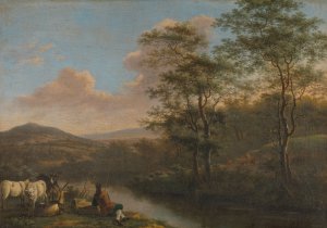 Italian Landscape with Resting Herdman by Willem De Heusch Oil Painting
