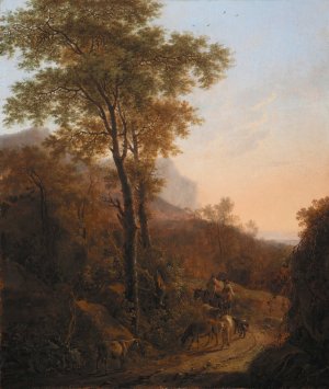 Italian Landscape by Willem De Heusch Oil Painting