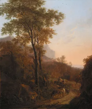 Italian Landscape Oil painting by Willem De Heusch