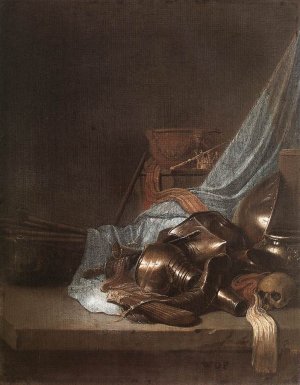 Still-Life with Weapons and Banners Oil painting by Willem De Poorter