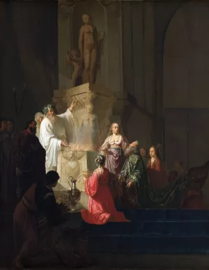 The Idolatry of King Solomon by Willem De Poorter Oil Painting