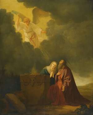 The Sacrifice Of Manoah by Willem De Poorter Oil Painting