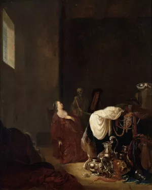 Vanitas Allegory by Willem De Poorter Oil Painting