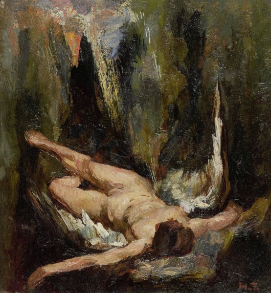 De Gevallen Engel  by Willem De Zwart - Hand-Painted Oil Painting Reproduction