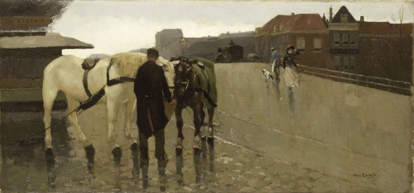 De Wagenbrug in Den Haag  by Willem De Zwart - Hand-Painted Oil Painting Reproduction