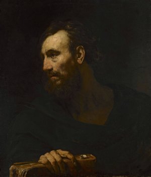 Old man with a book by Willem Drost Oil Painting