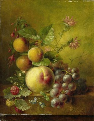 Still Life with Fruit by Willem Hekking Oil Painting