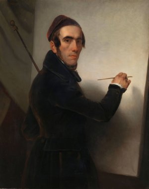 Self-Portrait by Willem Hendrik Schmidt Oil Painting